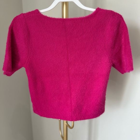 Sincerely Jules Fuchsia Short Sleeve Top Large NWOT - Picture 3 of 7